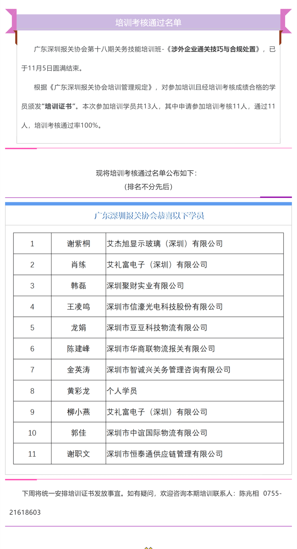 【协会喜报】广东深圳报关协会-第十八期关务技能培训班培训考核通过名单_美编助手_pro.png